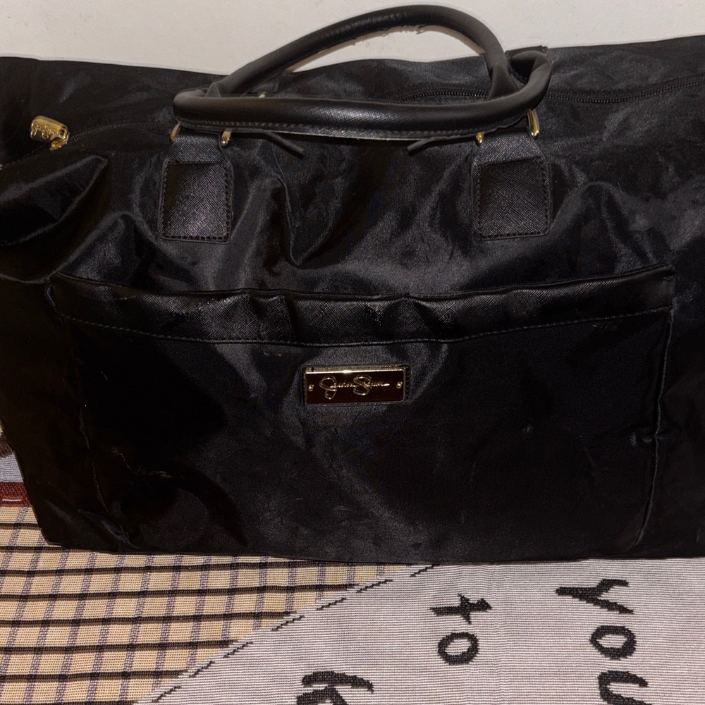 Jessica Simpson Black Tote with Gold Hardware